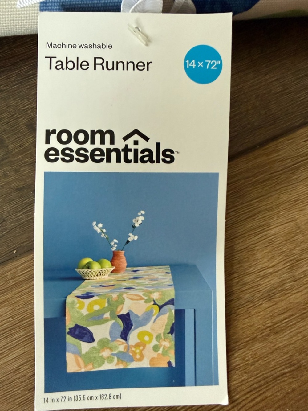 Room Essentials Floral Table Runner in Blue, Green, Yellow, Pink 14x72”
